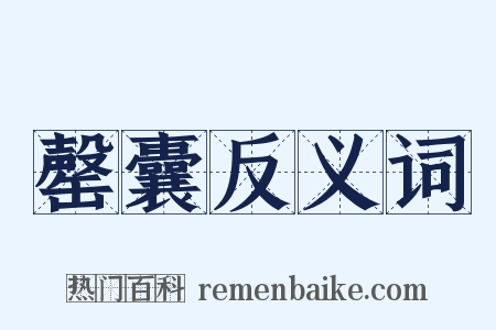 罄囊反义词是什么意思的图片